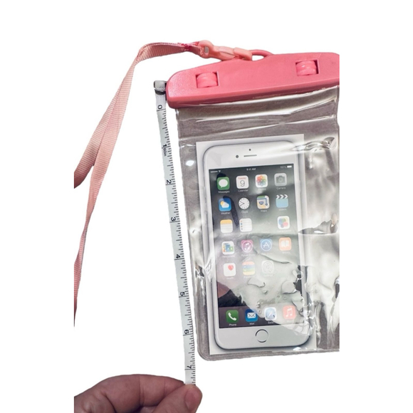 2 Clear Plastic Phone Waterproof Bag Pouch, 6 Clothespins Towel Holder for Beach - Picture 3 of 11